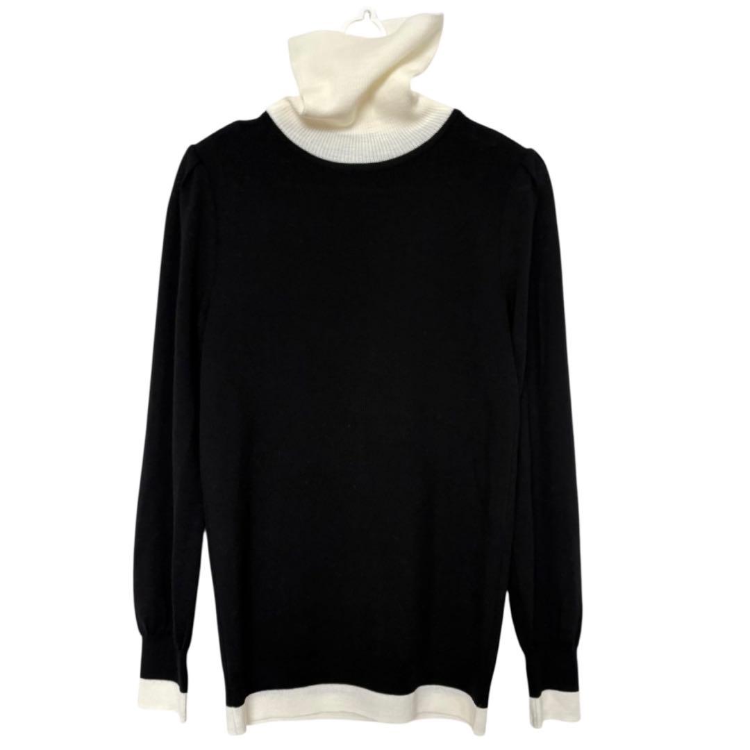 17まで限定価格✨新品タグ付き　SINME バイカラー　タートルネック　ウール