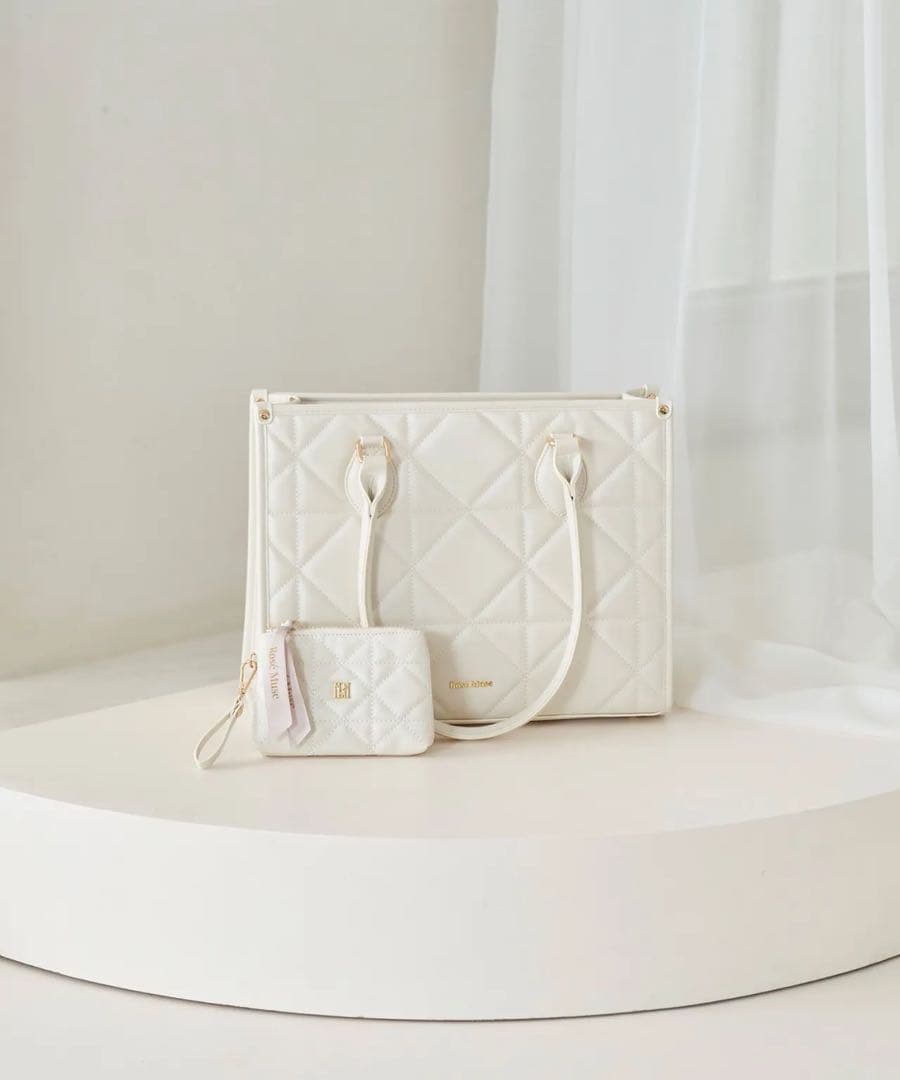 新品未使用 RoseMuse Quilting tote アイボリー Mサイズ