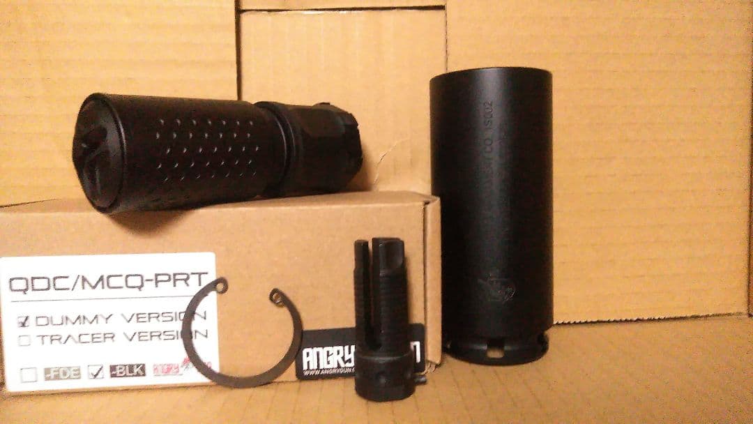 ANGRYGUN KAC QDC/CRS-PRT サプレッサー AngryGun KAC 5.56MM QDC/CRS-PRTタイプサプレッサーセット ブラック