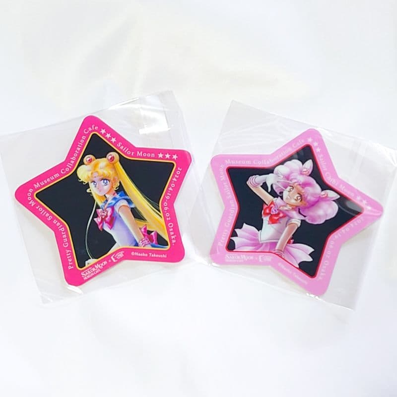 セーラームーン ミュージアム 大阪展 カフェ コースター  ムーン、ちびムーン