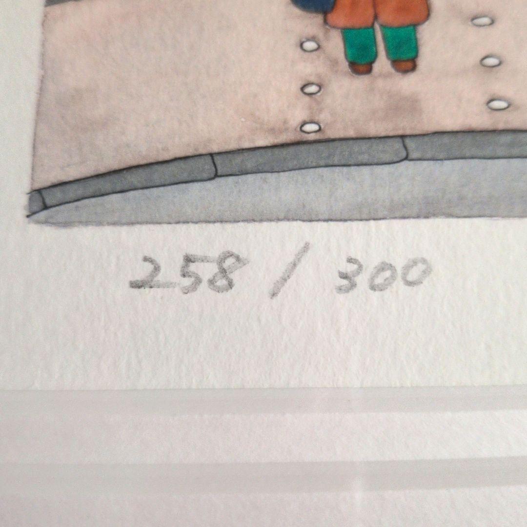 Clyv クリーブ版画「粋な町」258/300 鉛筆サイン ジクレー フランス