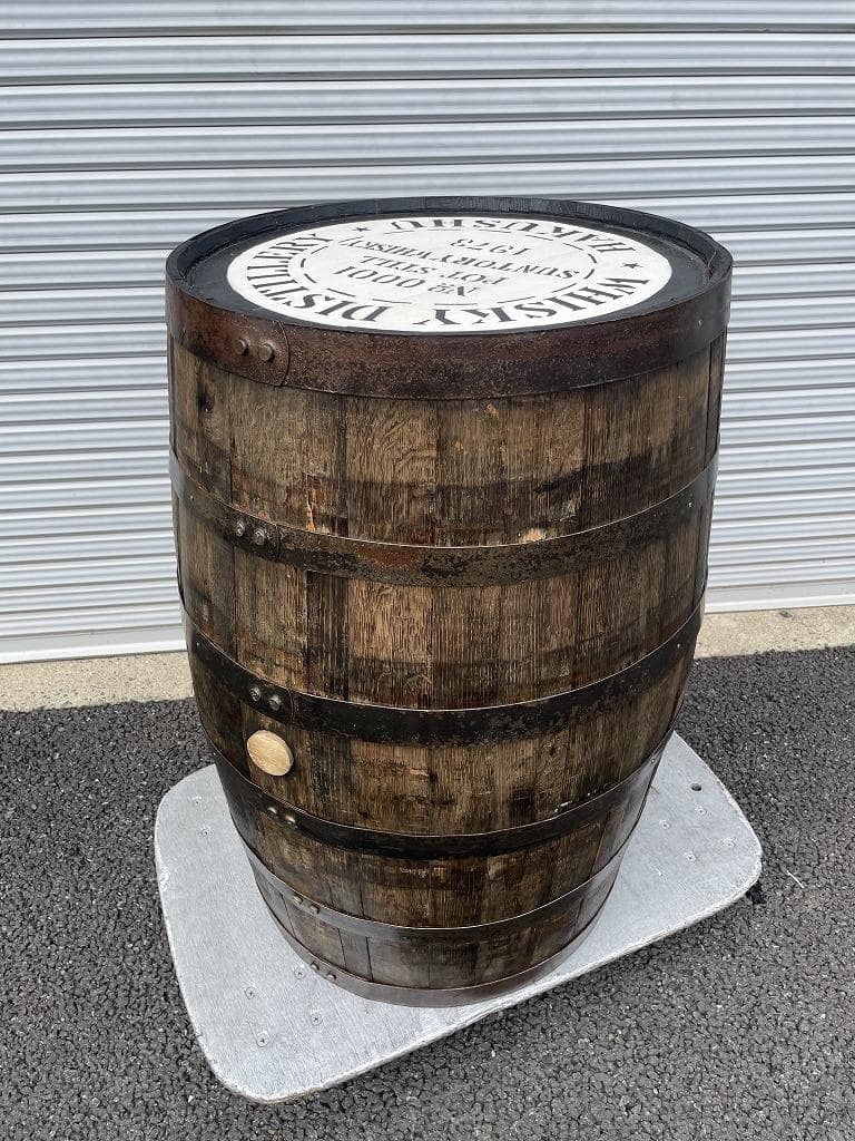 サントリー白州　樽　インテリア　テーブル　1973年 中古品 】SUNTORY サントリー 1973 HAKUSHU 白州 ウィスキー樽 WHISKY