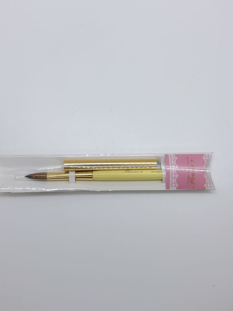フルーリア.アクリルブラシ.コリンスキー、イエロー フルーリアスカルプチュアブラシイエロー / ディーナジェル（DnaGel