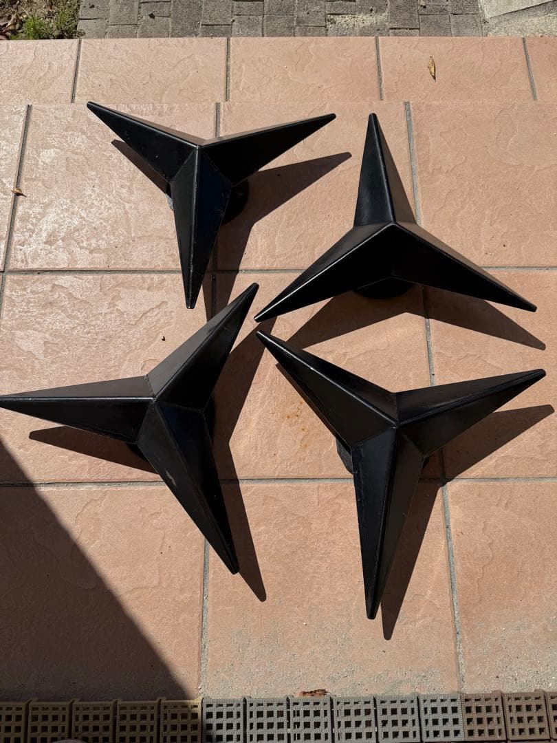 トラック スピンナー 19.5用？ 鏡面ステンレス 【19.5インチ】 一文字型 ホイールスピンナー 4穴 4個