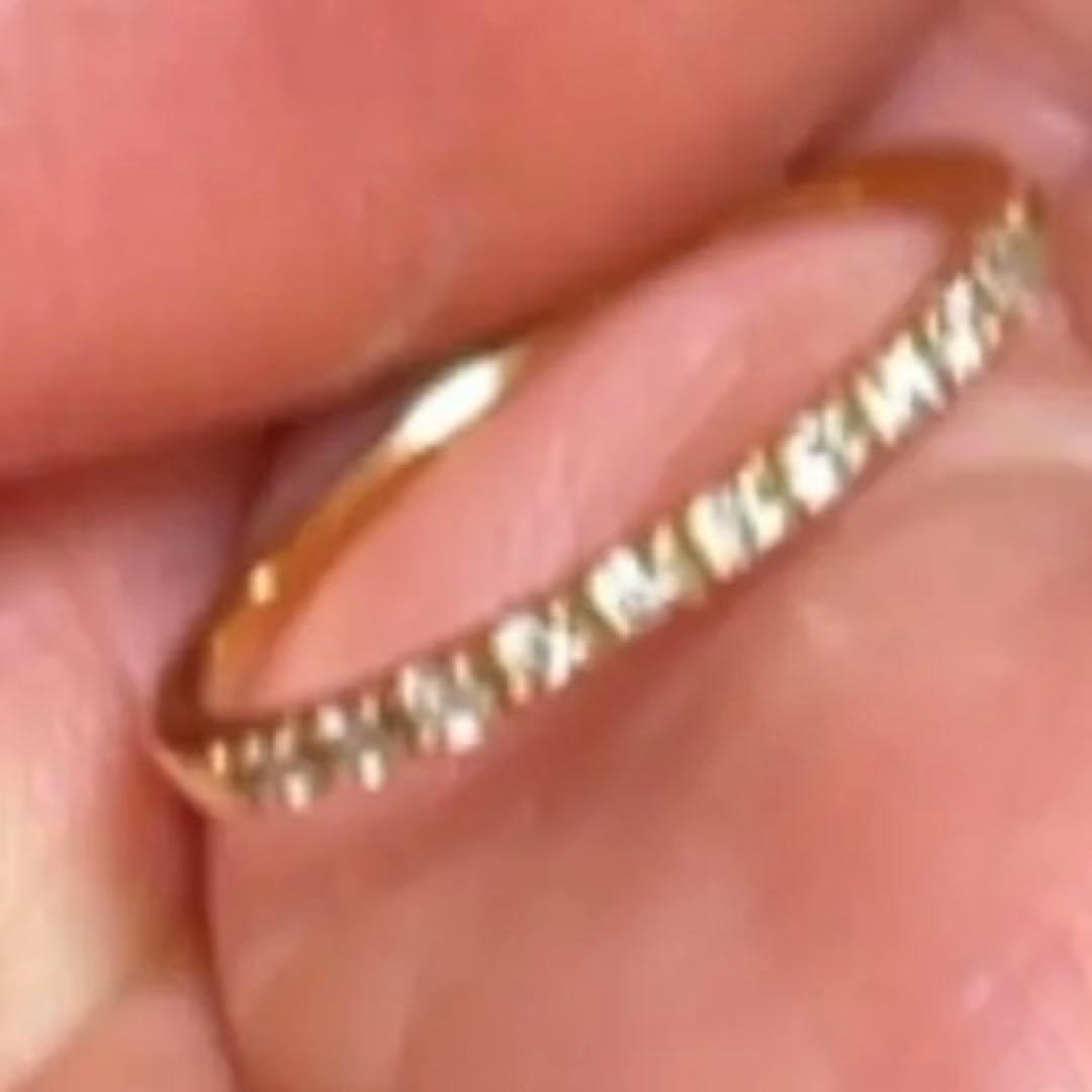 k18 ダイヤモンド ハーフエタニティリングリング