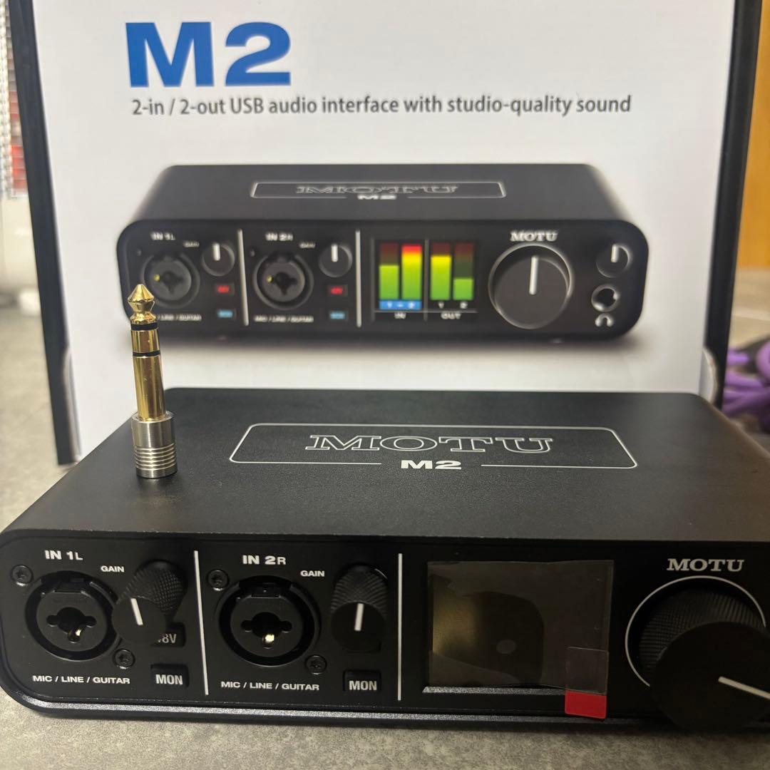 MOTU M2 オーディオインターフェイス保証書/変換アダプタ/ケーブル/未使用
