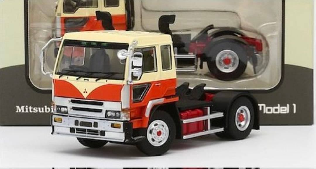 Model1 モデルワン 1/64 三菱ふそう ザ・グレート（1986）オレンジ
