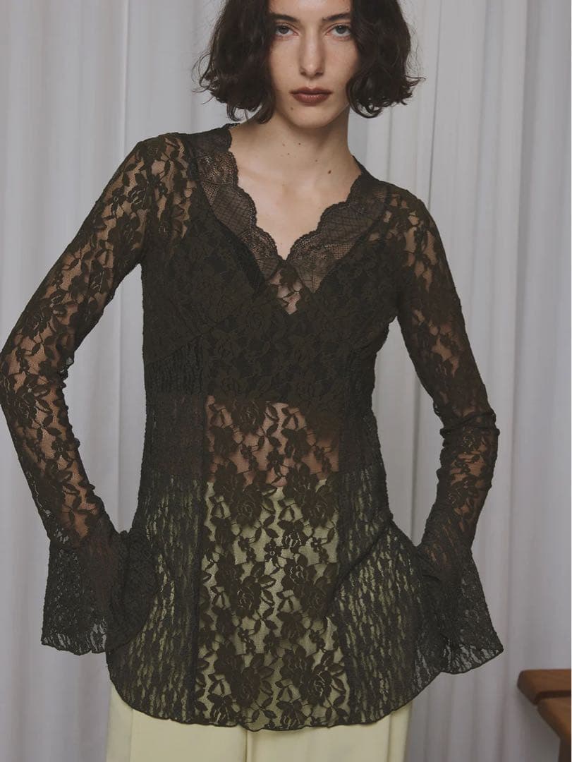 トップス Ameri COMBINATION LACE TOPIC