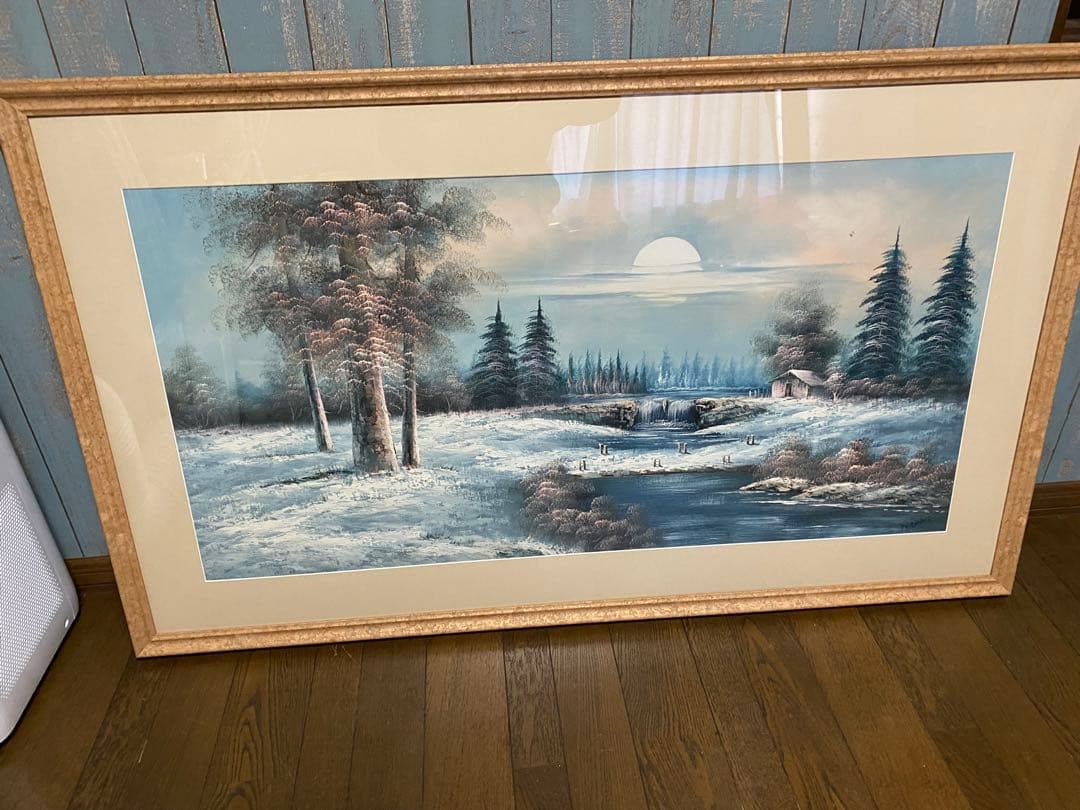 絵画　冬の風景画　引き取り限定
