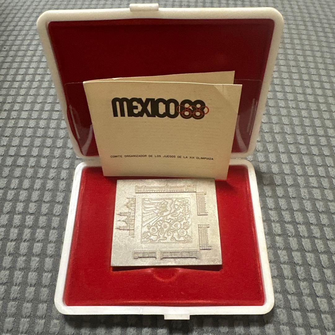 純銀製プレート メキシコオリンピック 1968年 記念メダル