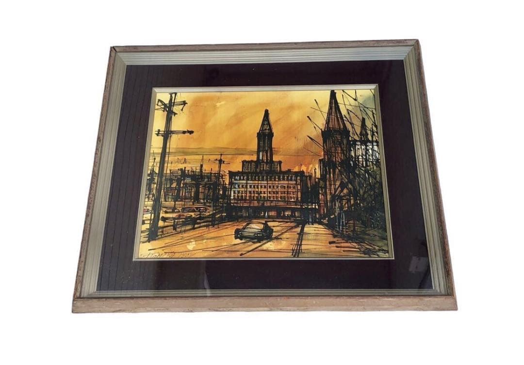 真作　1967年　T.TOMIYA 頓宮隆輔　8号『風景画』/油彩　油絵　絵画