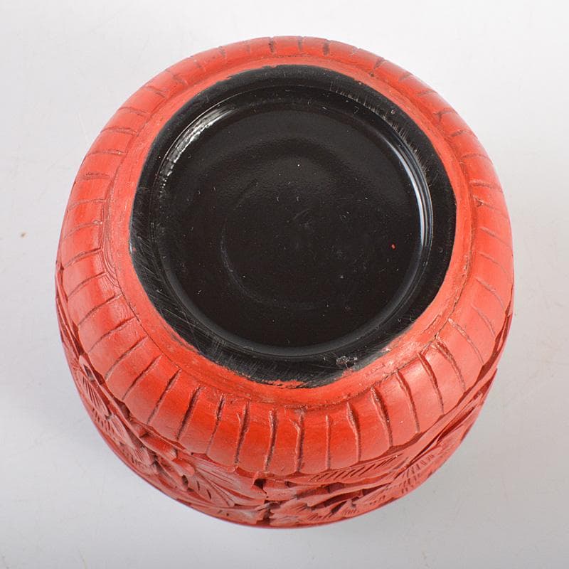 中国 堆朱 牡丹文 茶器 蓋物 棗 V 6434 - メルカリ