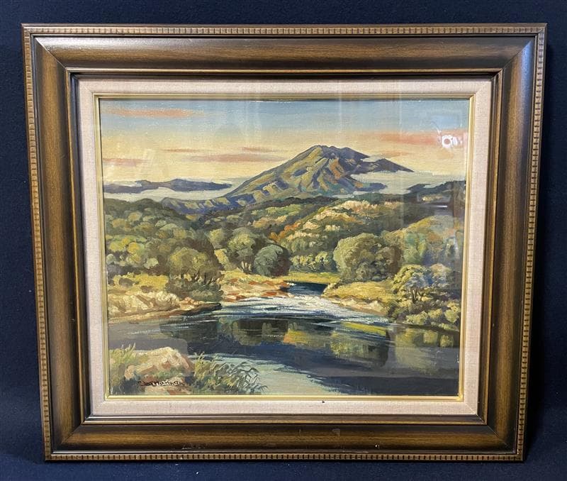 「真作」篠原薫　風景画　油彩画　額装　サイン有り　F8号 真作」篠原薫 風景画 油彩画 額装 サイン有り F8号 真作」篠原薫 風景