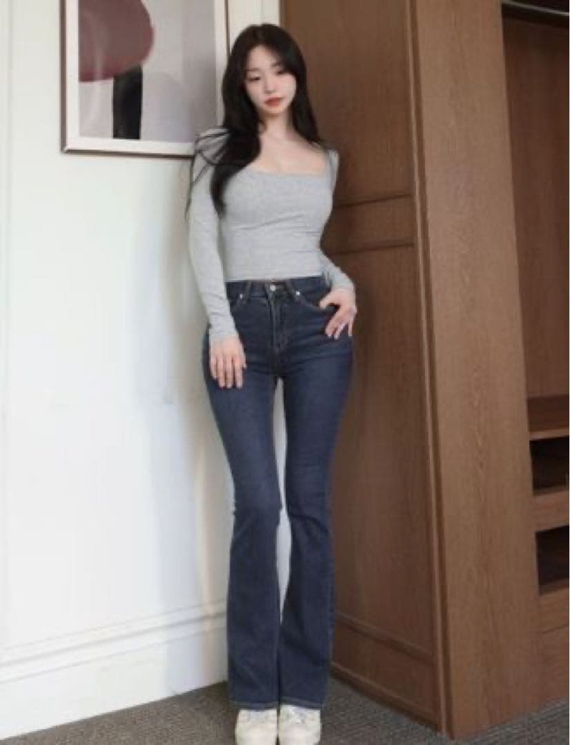 新品♡KINDAME High Waist Semi Bootcut カインダミ