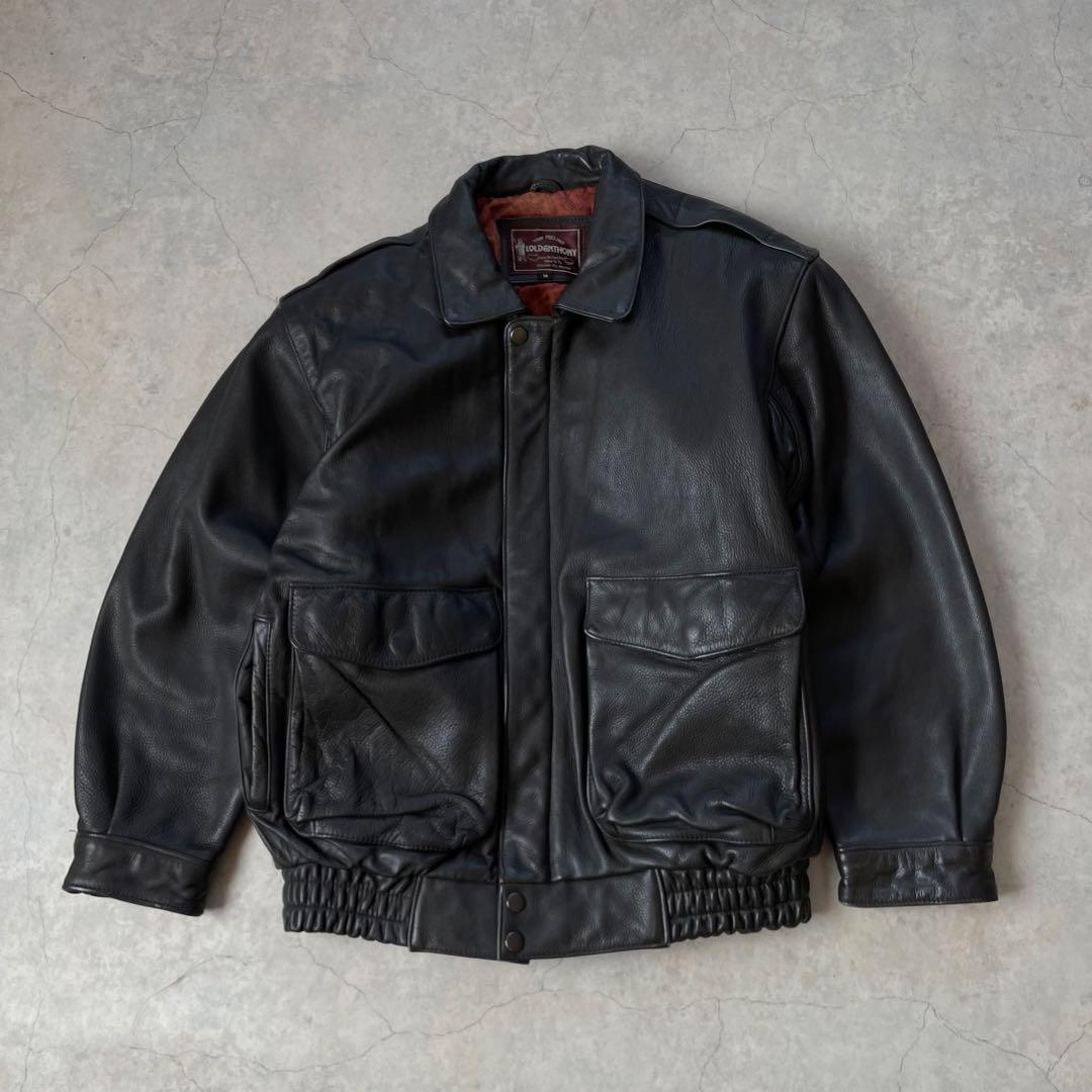 A2 レザージャケット フライトジャケット ブラック