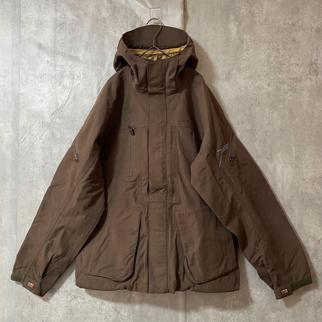 Burtonバートンスキーウェアスノーボードジャケットパーカーフード茶色