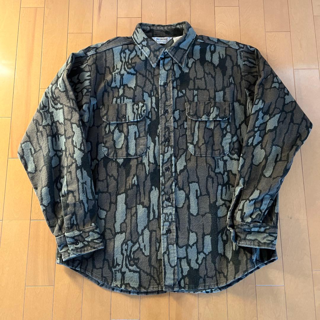 ハ*人様 アメリカ製 ファイブブラザー ネルシャツ　TREBARK サイズL 迷