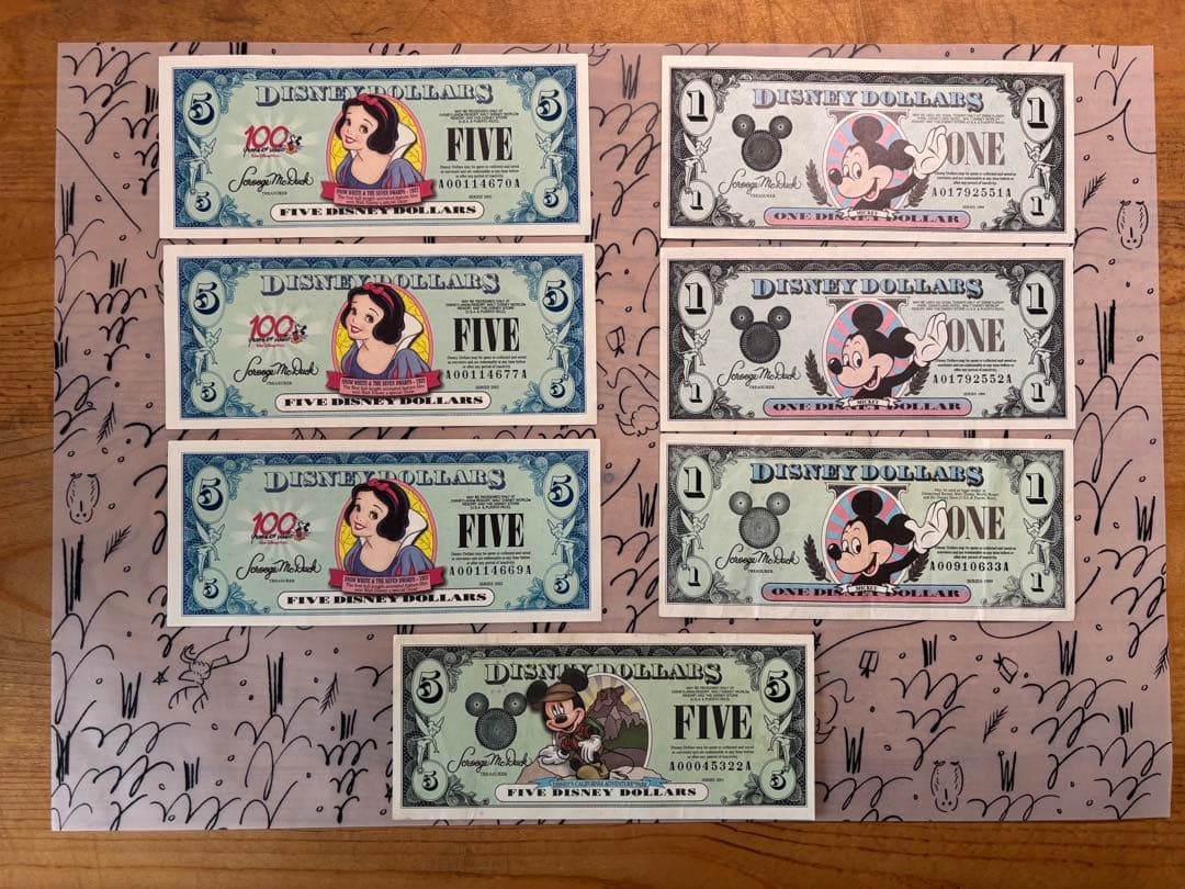 【即日発送】ディズニーダラー　Disney Dollars