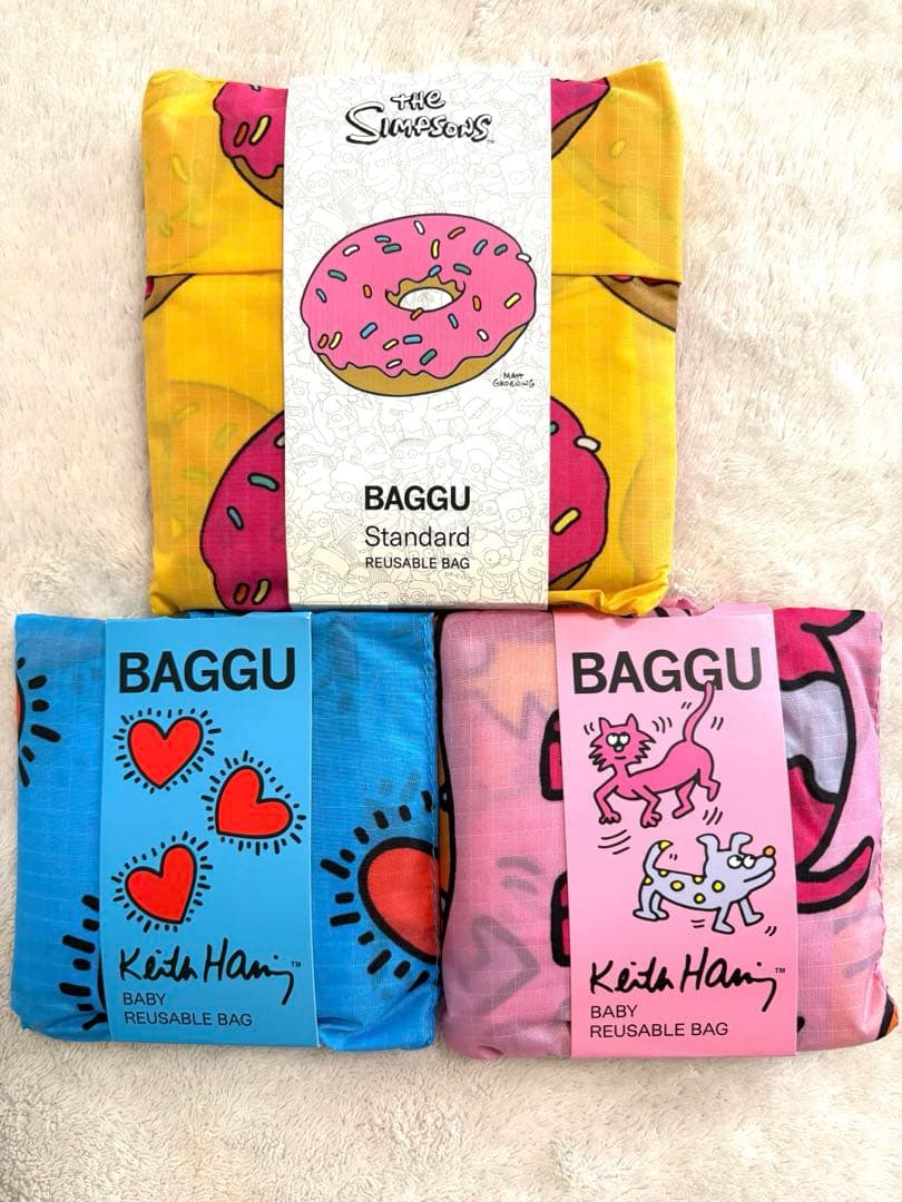 BAGGU シンプソンズ　キースへリング　 エコバッグ　ポップアート　ドーナツ