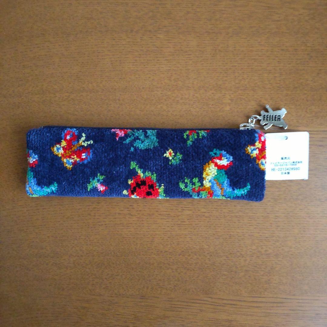 ✨新品タグ付✨FEILER☆学校フェイラー ハイジ柄 ペンケース ネイビー