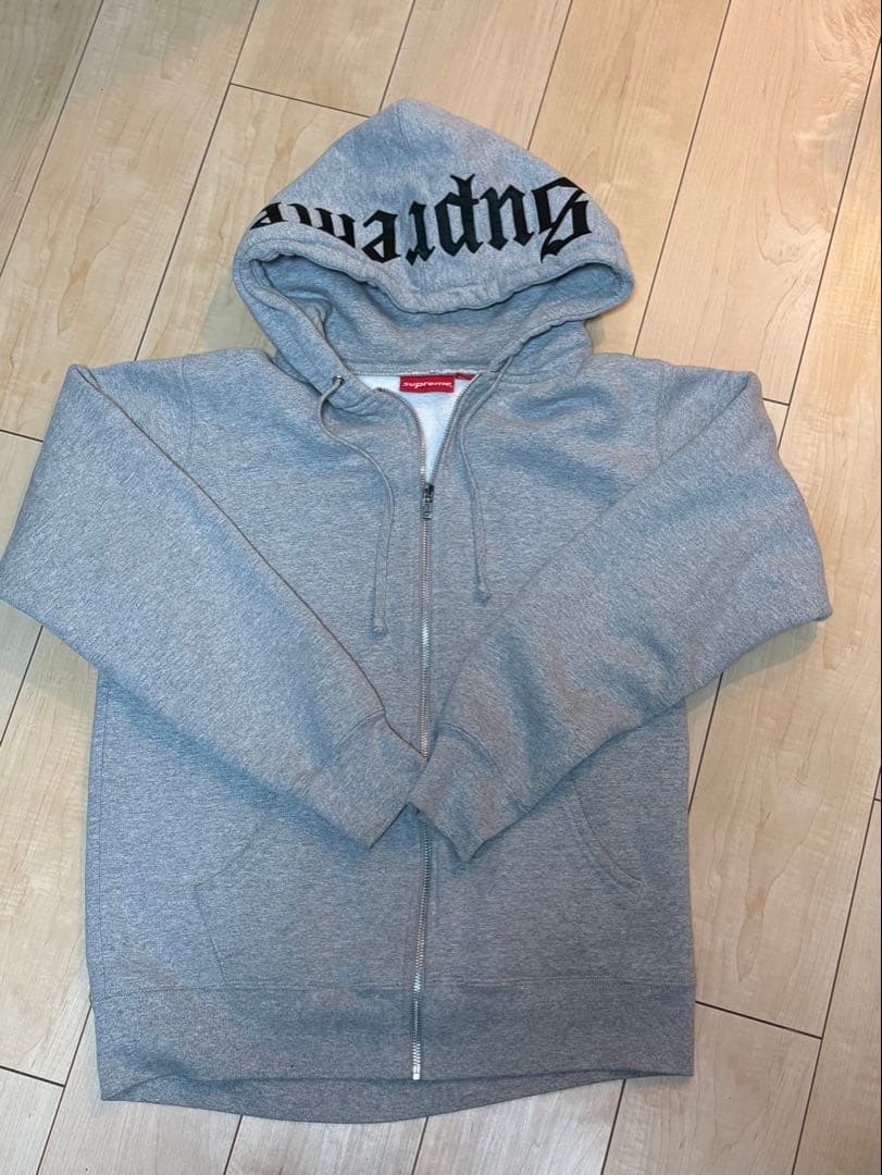 MサイズSUPREMEジップパーカー16AW Old English Hood