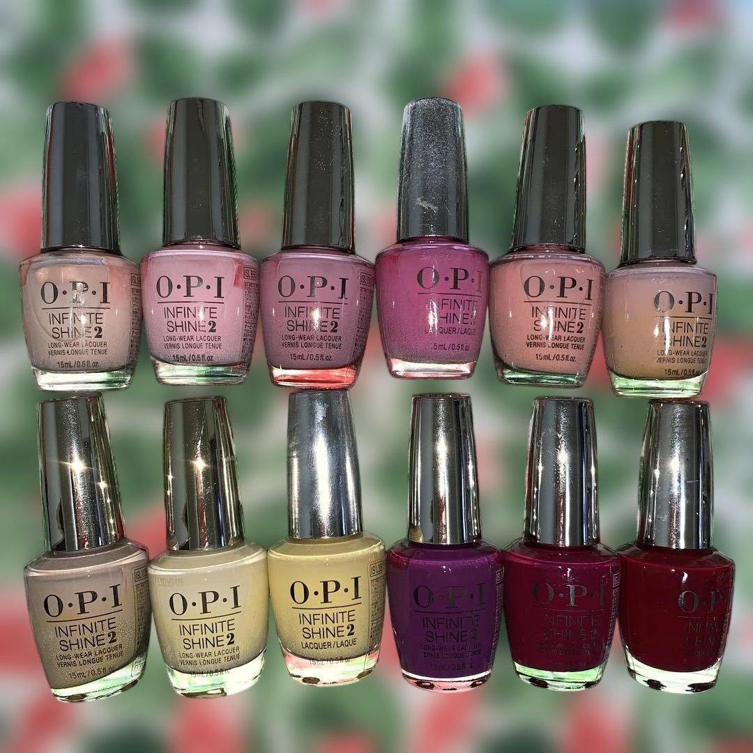 OPI インフィニットシャイン　レッド　イエロー系