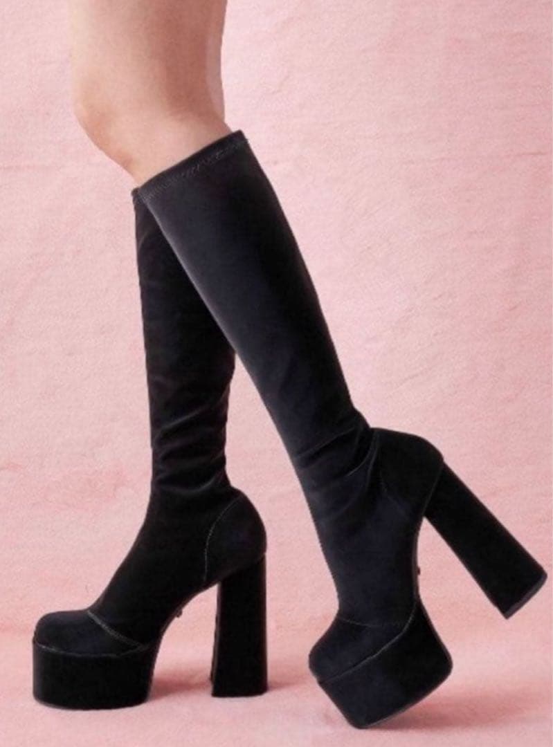 ダーリッチDarich スーパーストレッチレザーロングブーツ