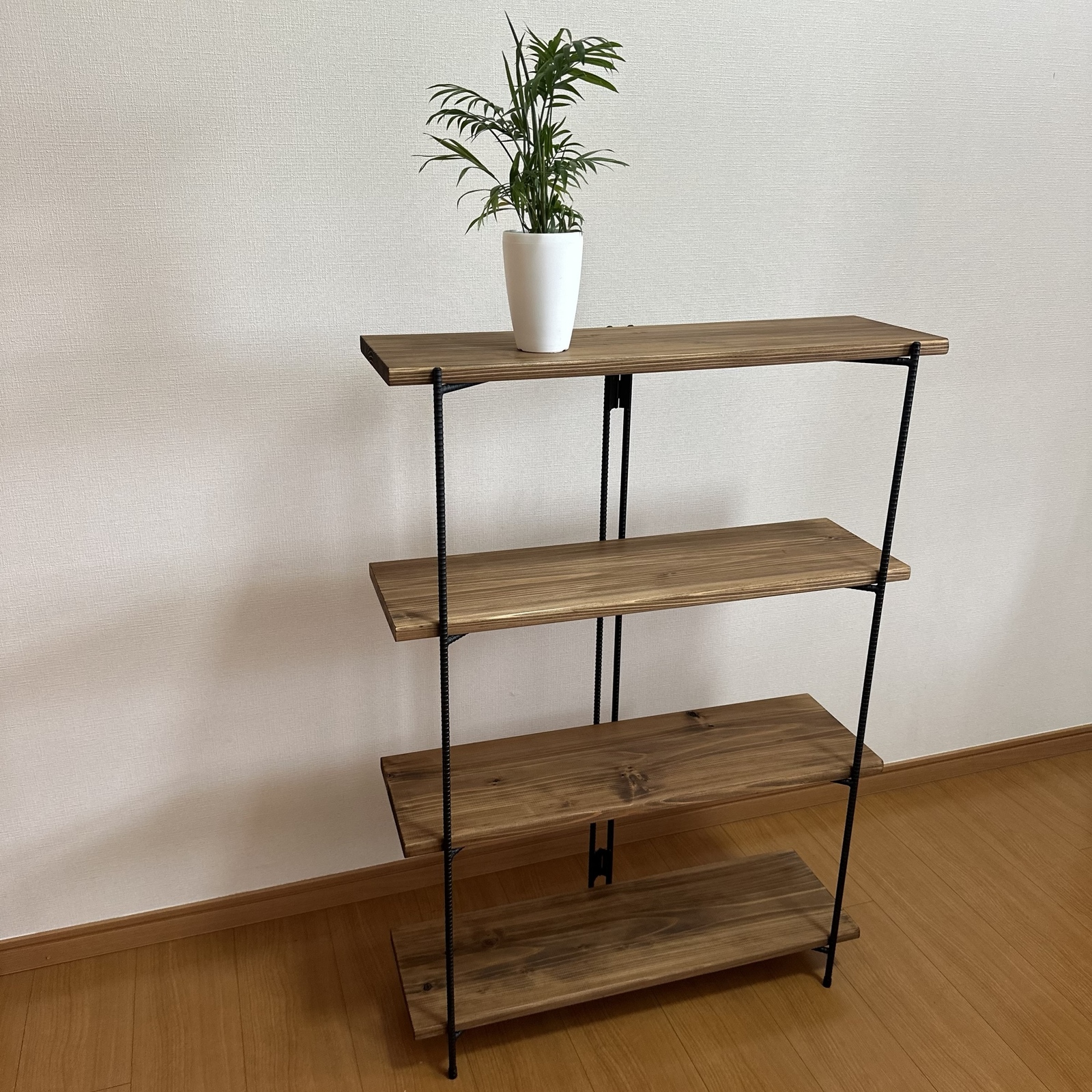 アイアンシェルフ アイアンラック 折り畳みラック 4段 什器 飾り棚