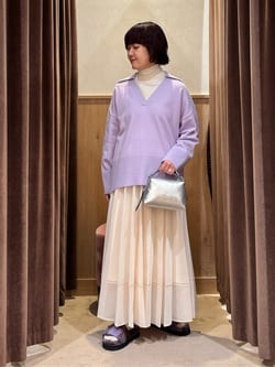 オーガンジー プリーツスカート