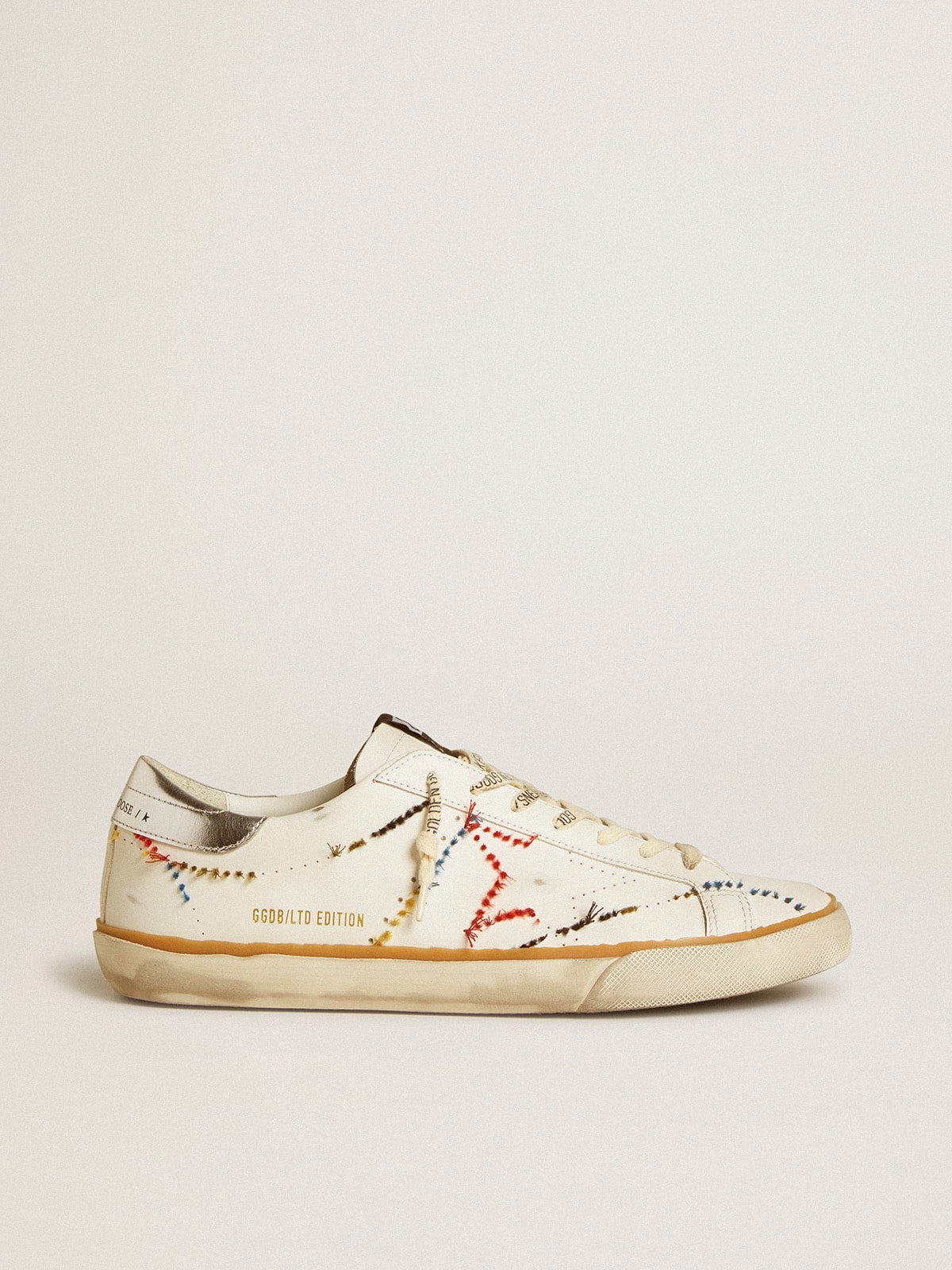 Men's Super-Star LTD with perforated star and metallic leather